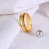 Wedding Rings Gold For Women Promise Couples Fashion Plated Irregular Pattern Give Girlfriend Gift