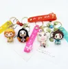 New Cartoon Ghost anime Slayer Keychain Cute Epoxy Doll Car Key Pendant School Bag Ornament Small Gift