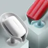 Soap Dishes Leaf Shape Box Drain Holder Dish Bathroom Shower Stand Sponge Storage Plate Tray Accessories Gadgets