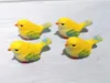 4 Pcs/set Resin Home Ornament Cute Little Birds Animal Model Figurine Glass Decor Miniature Craft Garden DIY Accessories