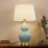 Tafellampen slaapkamer vintage lamp china woonkamer voor bruiloftdecoratie keramische kunst groen