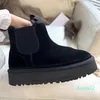 2022 New womens thick soled boots comfortable fashion short Winter Ultra Mini Platform boots Designer Ankle Snow Fur Boot Australia Warm Booties Woman Real Leather