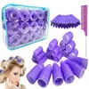 Rolos de cabelo 61 peças roller lingers 3 tamanhos grandes para longa data sem calor com clipes Comb 2210134419615