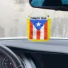 Drapeau à suspendre pour fenêtre à franges de Porto Rico, 10x15 cm, Mini drapeaux d'échange Double face avec ventouse pour décoration de porte de bureau et de maison