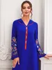 Ubranie etniczne Sprężyna muzułmańska sukienka z kapturem Kobiety Elegancki haft ramadan eid kaftan abaya saudyjska arabska islam szata caftan vestido