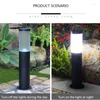 Vattent￤t rostfritt st￥l pelare Ljus utomhus E27 LED Garden Lawn Lamp Aluminium Post Landscape Bollard