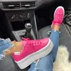 Buty wizytowe damskie buty na koturnie i platformie trampki 2022 wiosna jesień na co dzień buty do chodzenia na świeżym powietrzu Plus rozmiar 43 moda wulkanizowane buty sportowe T221012