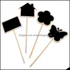 Arts And Crafts Plant Tags Marker Cute Shape Card Insertion Mini Blackboard Woodiness Arts And Crafts Originality Home Furnishing But Otwzb