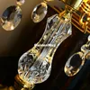 Table Lamps European Modern Ly D40cm H75cm LED Golden Alloy Crystal Light Desk Wedding Candelabra For Lamp AC Lighting