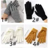 2pcs otoño invierno invierno damas ’hojas y guantes de vellón hombre de lana sólida de lana sólida