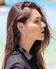 Stud Hibride Luxury Design Clear Cubic Zircon Water Drop Ear Cuff Women Clip Earrings Single Piece E407 2210148717565