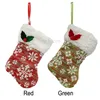 Kerstdecoratie kousen sneeuwvlok kerstboom hangende decor kous santa claus candy sock tas xmas cadeau opslag sokken th0576