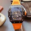 Business Leisure Rm35-02 Automatic Mechanical Watch Black Steel Case Tape Mens Watch ZAH8