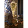 House Decoration Crystal Pendant Lamps Modern vardagsrum Stort blåst glas ljuskrona Ljus lyxiga hängande fixturer Hotel Lobby Mall Showcase LR363