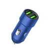 Billaddare Power Adapter Mobiltelefon Dual USB Vehicle Portable 5V 3.4A för snabba snabba laddare