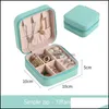 Jewelry Pouches Bags Jewelry Pouches Simple Candy Color Portable Veet Storage Box Travel Earrings Necklace Ring Holder Organizer Dis Dhq5R