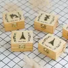 Figurines décoratives Animal/Tour/Voilier Design Sculpté Mini Boîte à Musique En Bois Enfants Cadeau D'anniversaire