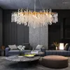 Lampes suspendues de luxe plafond lustre luminaire pour salle à manger salon branche d'arbre suspension chambre cristal