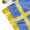 Suède Fenêtre Fringy Flag de suspension 10x15 cm Doublées double face Suède Flags d'échange avec aspiration pour décoration de porte du bureau à domicile