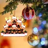 Noel Dekorasyonları 2022 Yıllık Elk Süs PVC Kişiselleştirilmiş Aile Diy Ağacı Asma kolye Partisi Hediye Navidad