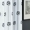 Curtain Sheer Curtains Embroidered Football Tulle For Children Boys Living Room Bedroom White Voile