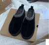 أستراليا منصة امرأة شتاء مصمم الحذاء في الكاحل أحذية Tazz أحذية الكستناء السوداء الدافئة الفراء النعال الداخلية الأسترالية الجوارب الأسترالية