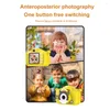 Digitale camera's Cartoon Video Camera Dual Lens 20MP HD Kids 2.0 inch scherm Kinderen met lanyard educatief speelgoed