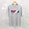 Men's T Shirts Flocking Embroidery Letter Trapstar Shirt Men Women Casual Pure Cotton T-shirt Tops Tee Motion Current fashion 2023