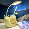 Tischlampen, LED-Schneckenlampe, Schlafzimmer, Nachttisch, Nachtlicht, Kinderschreibtisch, Arbeitszimmer, Büro, Lesen, Wohnzimmer, Beleuchtung, wiederaufladbar, Weihnachtsgeschenk