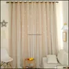 Tratamentos de janela de cortina de cortina têxteis caseiros jardim hollow star térmica insatada cortinas de blecaute para sala de estar cegas de quarto otcuu