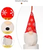 Décorations de Noël Coloré LED Poupée Tricotée Avec Whisker Party Gnomes Pendentif Vacances Plaid Snowflower Père Noël Cadeaux BBB16353