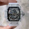 豪華なメンズメカニクスウォッチwristwatchビジネスレジャーRM35-02完全自動機械式クリスタルケーステープメンズE7S7