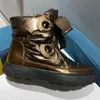 Vrouwenontwerper Australi￫ Snow Boot Platform Down Enkle Boots Leather Winter Skiing Shoes Non-Slip Outsole Boots with Box No418