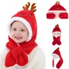 Chapeaux bébé chapeau noël enfants écharpe bonnet avec cou pour filles plus chaud mignon Animal chaud casquettes enfants hiver