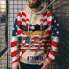 Com capuz masculino bandeira retro dos EUA 3D Capuz de impressão nacional da Amercia Sweatshirt Slave Longre a Spring Men Spring Men Roupas 4xl