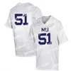 2021 Northwestern Wildcats Football College Jersey Hunter Johnson Evan Hul