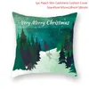 Christmas Decorations Peach Skin Pillowcase For Home Navidad Decor Santa Claus Elk Pattern Happy Year Xmas Party