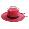 Шапка шапочки/черепа Welrog Black Red Fedora Шляпы для женщин Имитация шерстяной федоры Панама Шляпа Зимние мужчины Джазовые шляпы Trilby Chapeau Femme Caps T221013