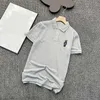 Groothandel Nieuwe borduurbeer heren Polo's vaste kraag t-shirt katoen oversized los shirt korte mouw mannelijke ontwerper S-XXL