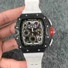 Hongle Carbon Fiber J-dimension Machine Watch Mens Black Technology Luxury Meter Magic Same Hand Rm056