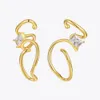 Stud ENFASHION Irregular Earring With Zircon Gold Color Earring For Women Fashion Jewelry Ear Cuff Without Piercing Pendientes E121893277