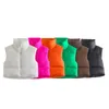 Damesvesten Winterjas Dames Koreaanse stijl gewatteerde jassen Bubble Vest Casual Zwart Cropped Streetwear Parka Vest Groen Oranje