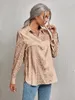 Office Lady Leopard Print Shirt Spring 2022 Work Wear Turn-down Collar Long Sleeve Single Breasted Blouse Women Clothing