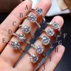 Cluster Rings 1ct Moissanite Welfare Good Quality Low Price Color D VVS1 .GRA And CMA