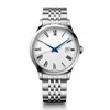 Herenmechanisch horloge 316L Silver roestvrijstalen behuizing 39 mm Diameter Japan 8215 Uitstekende beweging Automatische wikkeling saffierspiegel Zwart letterlijk luxe horloge