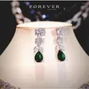 Anhänger Halsketten Schmuck Sets Für Frauen Halskette Ohrringe Nadeln Erstellt Grün Smaragd Hohe Qualität Hochzeit Feine Tropfen T0137