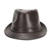 Feanie/crânio Caps British estilo britânico Brim Jazz Caps Hats Fashion Wool Felt Fedoras Trilby Hat Solid Panamá Cap para homens para homens unissex T2221013