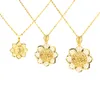 Bling Tournesol Pendentif Collier Véritable Plaqué Or Bijoux Femmes Cadeau De Noël