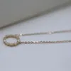 Hänge halsband hej man 925 sterling sier plätering 14k guld fransk kristall halsband kvinnor ädla eleganta årsdag smycken dropp del smtzo