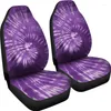 Auto -stoelhoezen Purple Tie Dye Hippie Abstract Art Pair 2 Voorklep voor beschermer AC